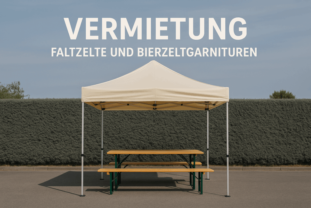 Faltpavillons und Bierzeltgarnituren mieten für Veranstaltungen & Feiern in Eberswalde und Umgebung